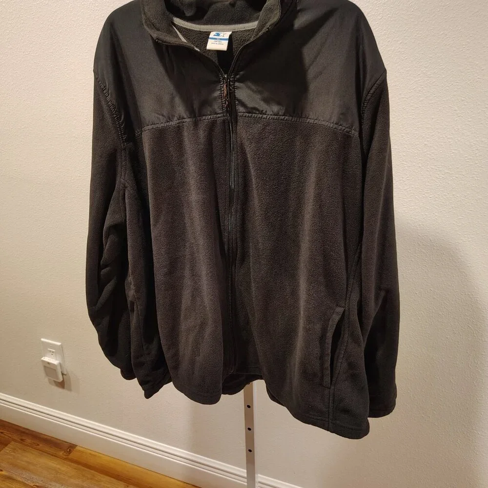 Starter Men's Black Fleece Jacket Size 3XL Polyester